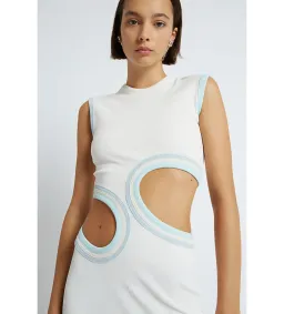 Christopher Esber Paisley Cut Out Dress Blue Size 6 for rent on The Volte - image 1