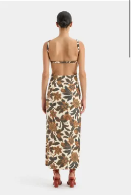 Sir the Lable Primrose Ruched Midi Dress Ivory Tapestry Size 2/Au 10 for rent on The Volte - image 4