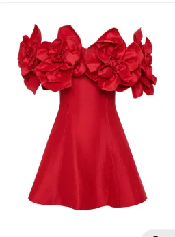 Aje Etta Mini Dress Red Size 6 for rent on The Volte - image 5