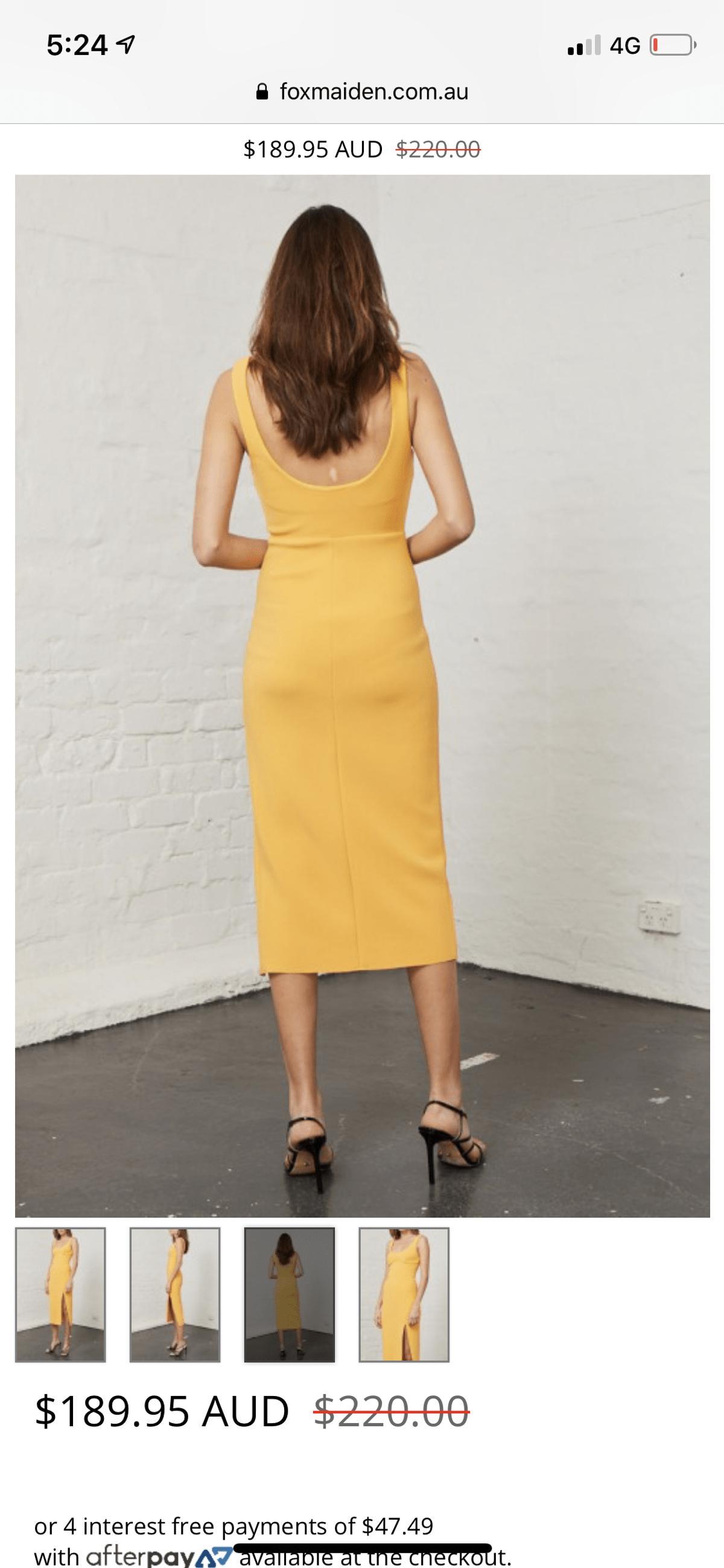 Bec & Bridge | Elle Dress Yellow Size 8 - Image 3