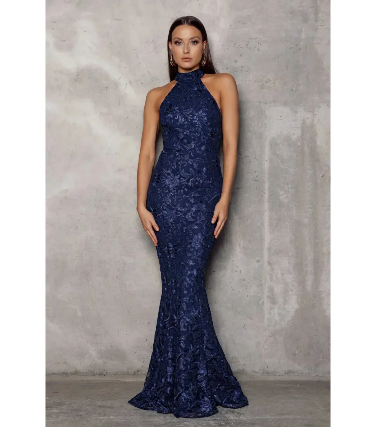 Elle Zeitoune Clement Gown Navy Size AU 6 - Image 1