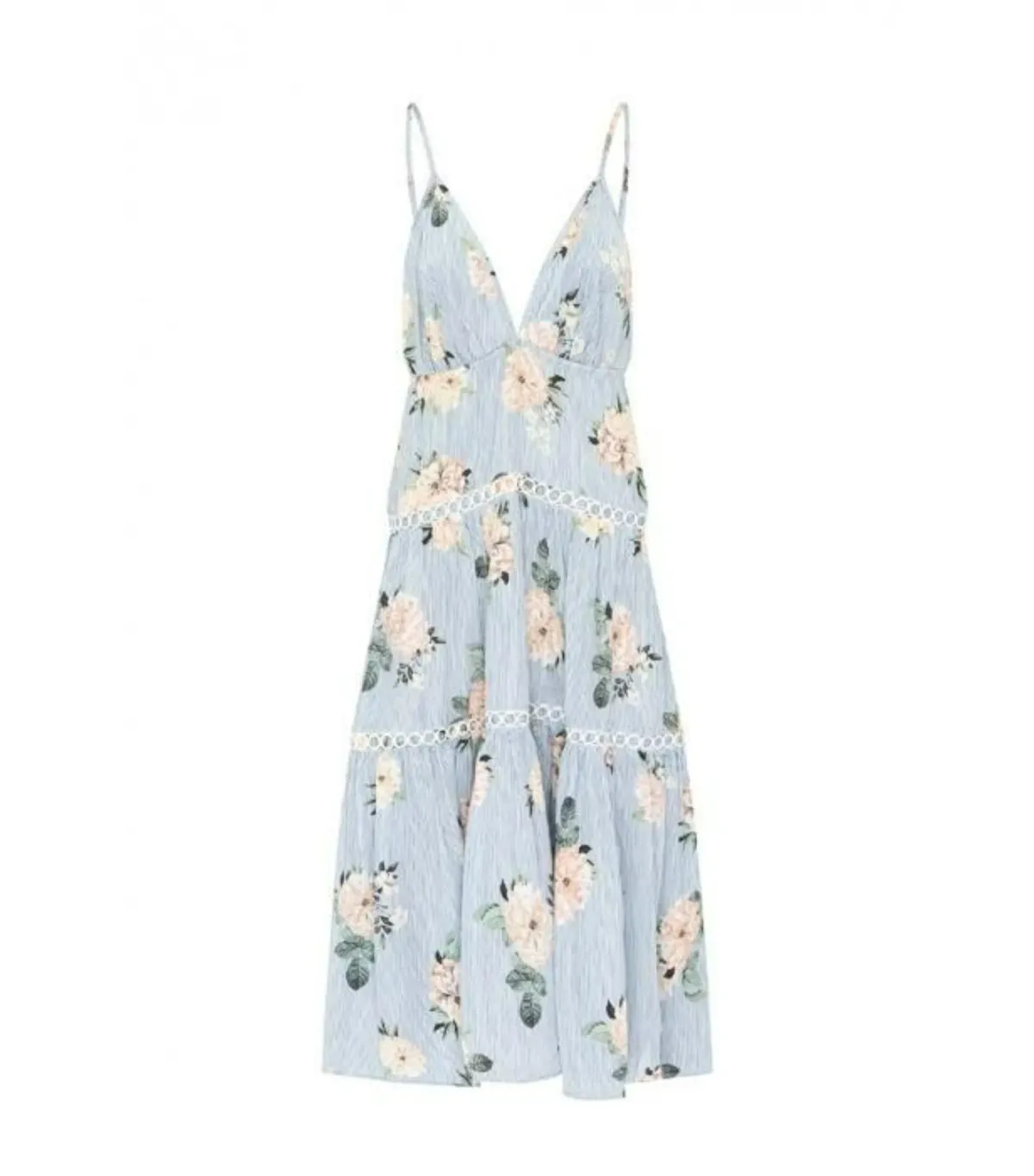 Sheike Stevie Stripe Dress Blue Floral Size AU 14 - Image 2