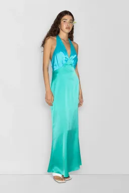 The Wolf Gang Oahu Slip Dress Aquamarine Size S / AU 8 for rent on The Volte - image 1