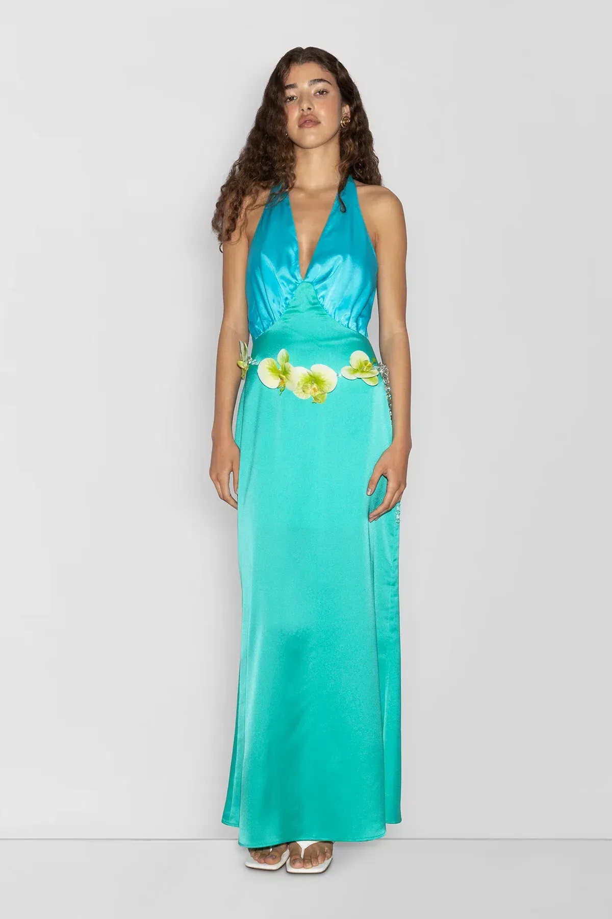 The Wolf Gang Oahu Slip Dress Aquamarine Size S / AU 8 - Image 2