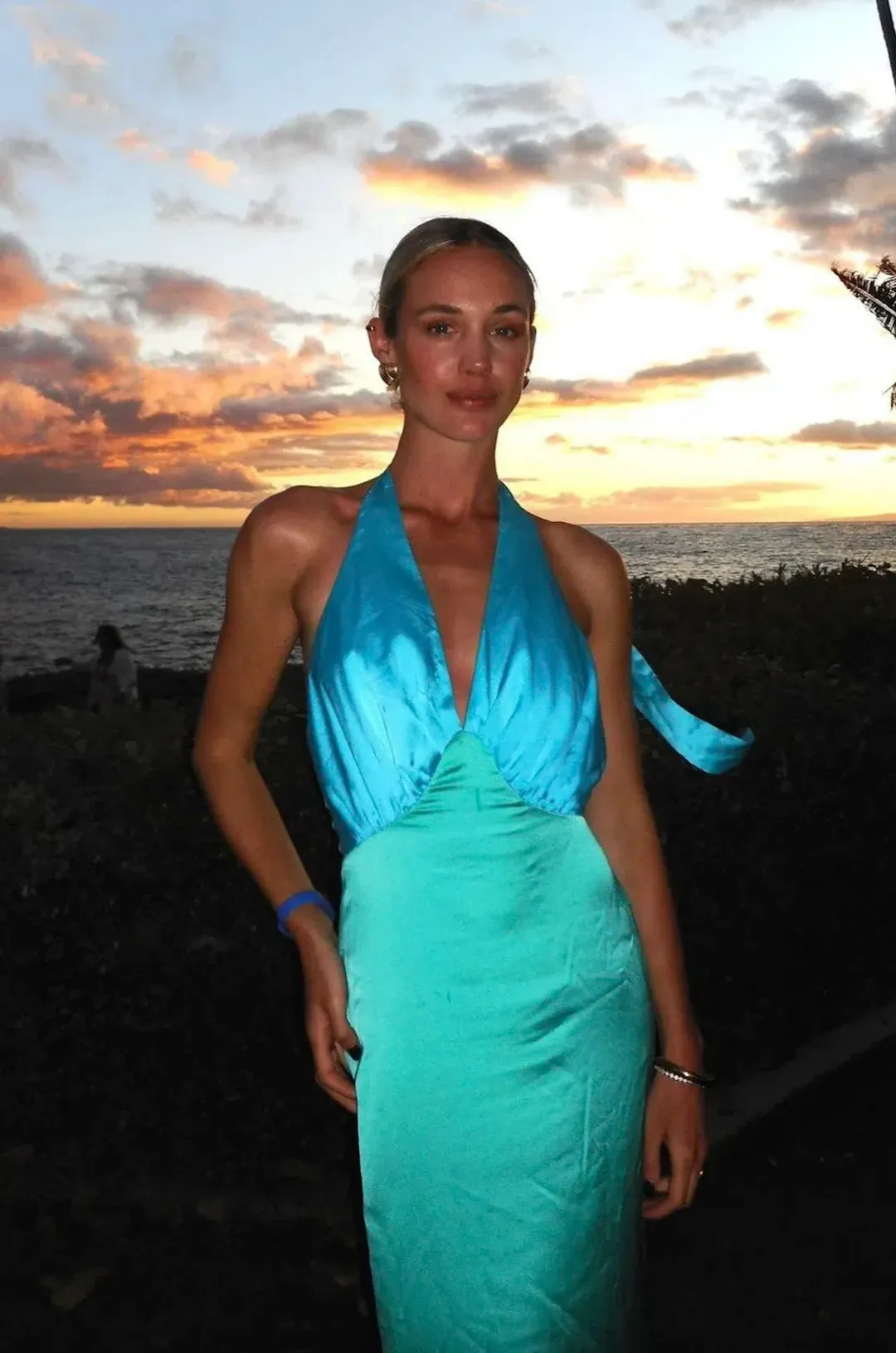 The Wolf Gang Oahu Slip Dress Aquamarine Size M / AU 10 for rent on The Volte - main image
