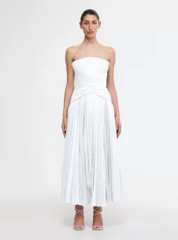 Acler Fairley Midi Dress Ivory Size 10 for rent on The Volte - image 1