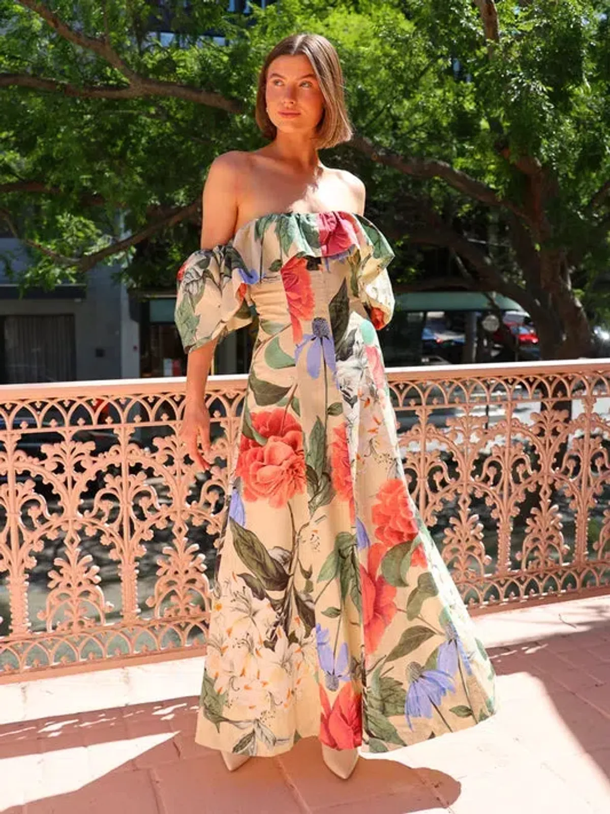 By Nicola Paradiso Maxi Dress in Primavera Print Size 14 - Image 2