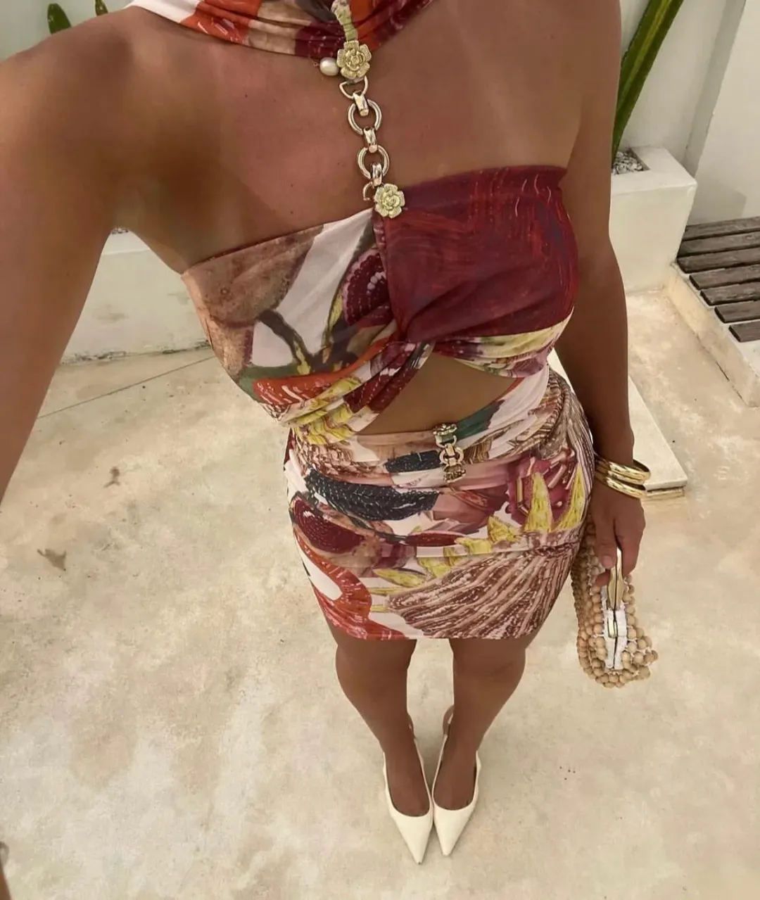 She is Olla Geneva Mini Dress Victor Print Size 8 for rent on The Volte - main image