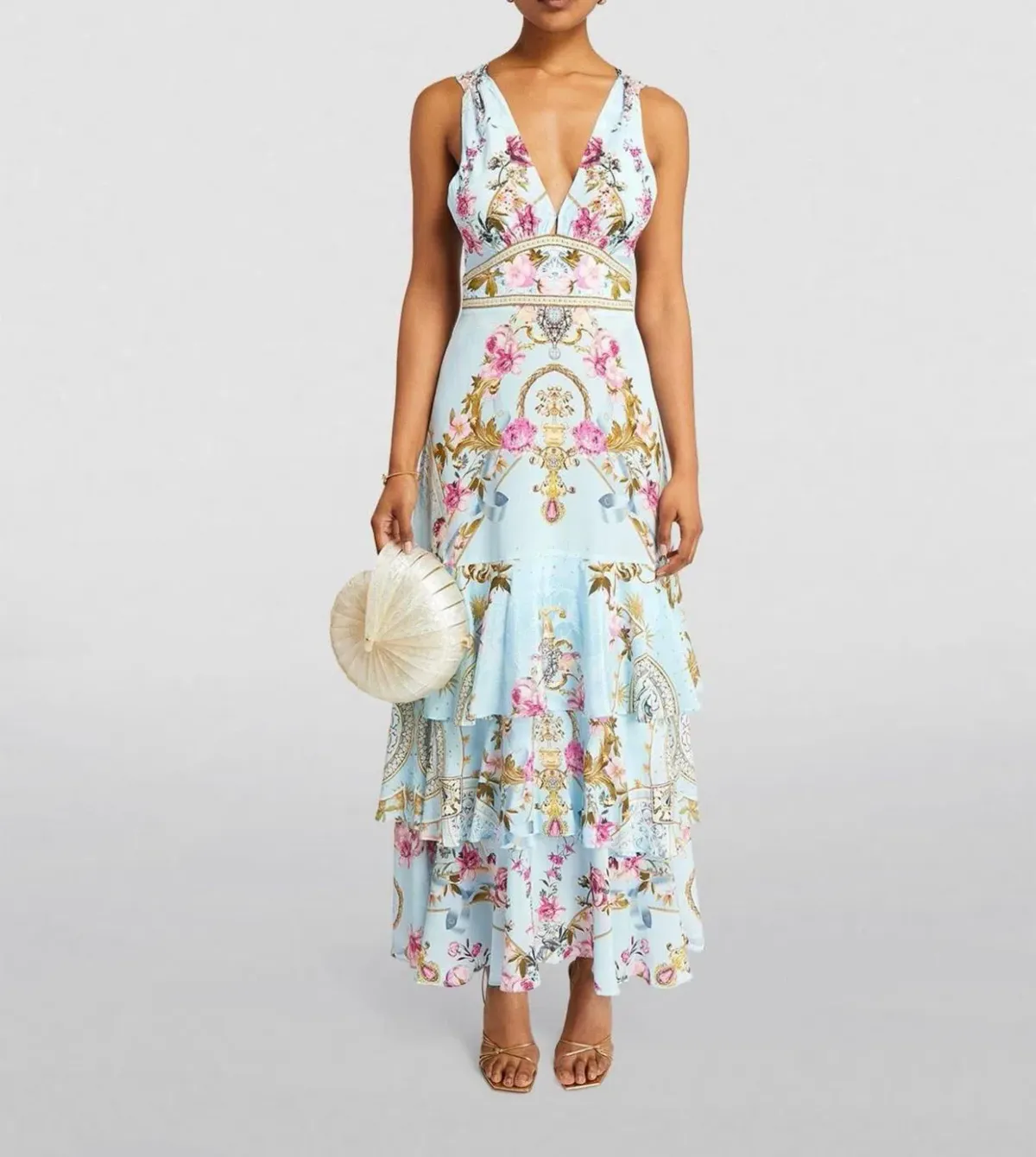 Camilla Down The Garden Path Tiered Ruffle Hem Dress Size 10 - Image 1