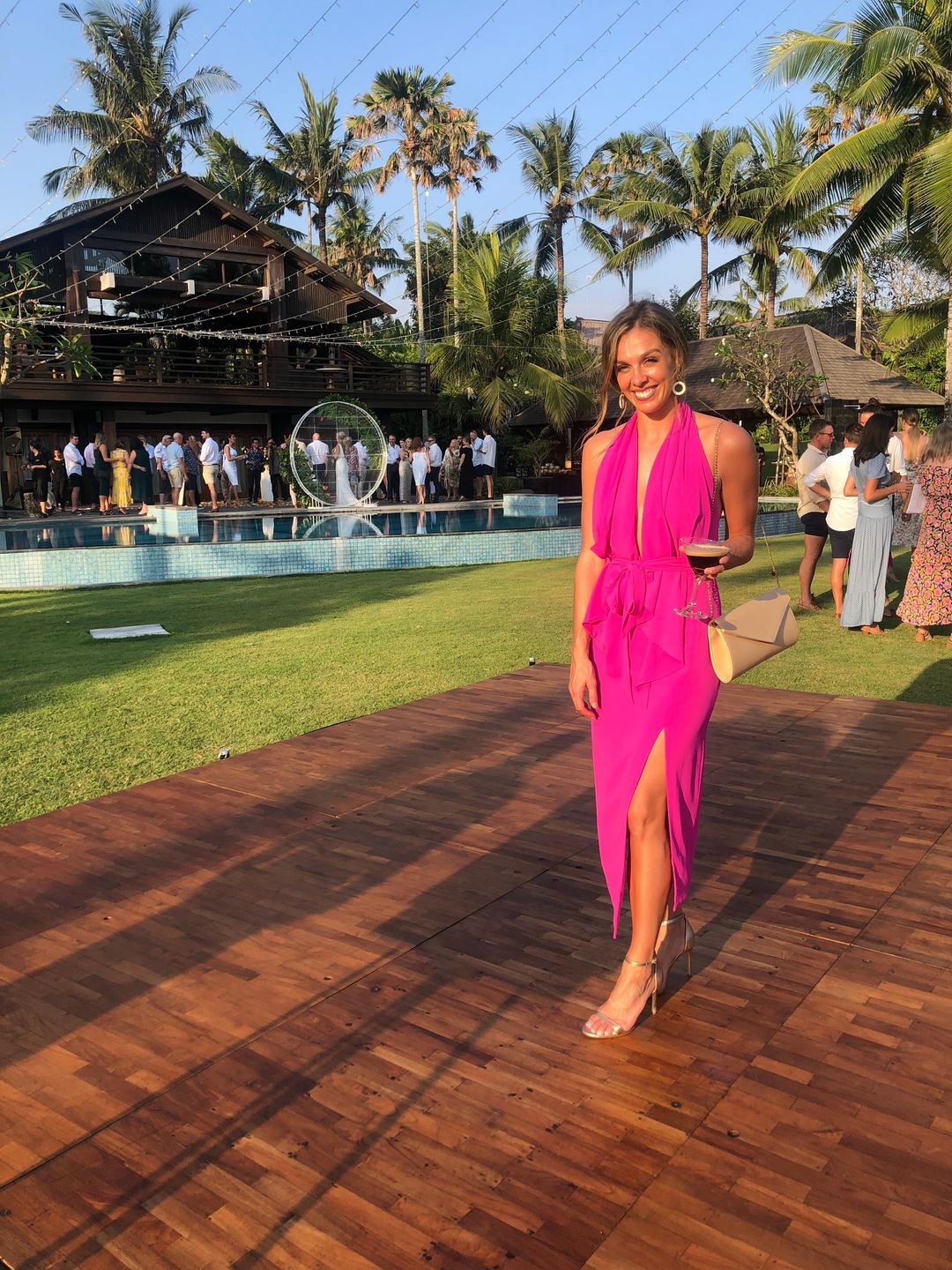 Misha Lorena Dress Pink Size 8 for rent on The Volte - main image