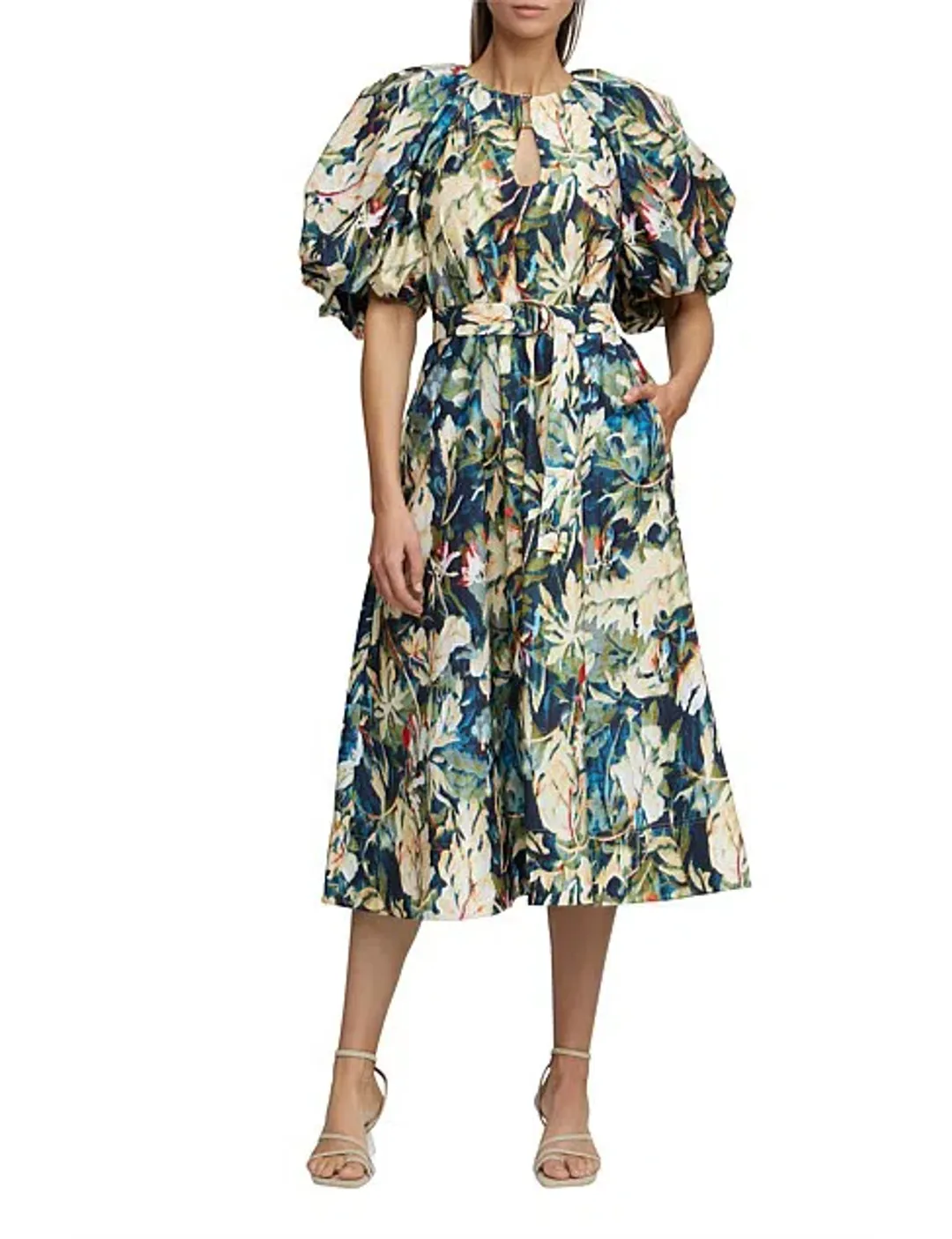 Acler Harlow Dress in Moody Floral Size AU 12 for rent on The Volte - main image