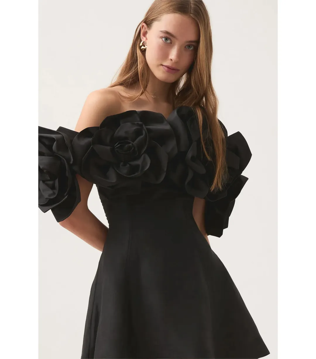 Aje Etta Mini Dress in Black Size AU 10 for rent on The Volte - main image