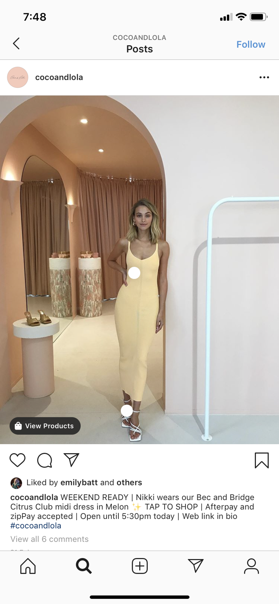 Bec & Bridge Citrus Club Midi Dress Yellow Size 6 for rent on The Volte - main image