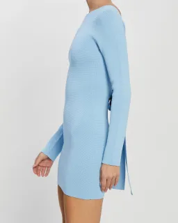 Bec And Bridge Emeline Knit Mini Dress Sky Blue Size 14 for rent on The Volte - image 4