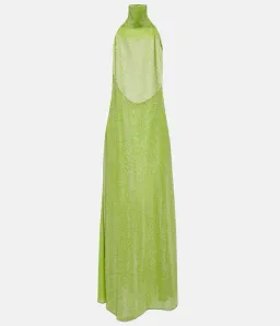 Oséree Lumiere Turtleneck Dress Green Size 14 for rent on The Volte - image 3