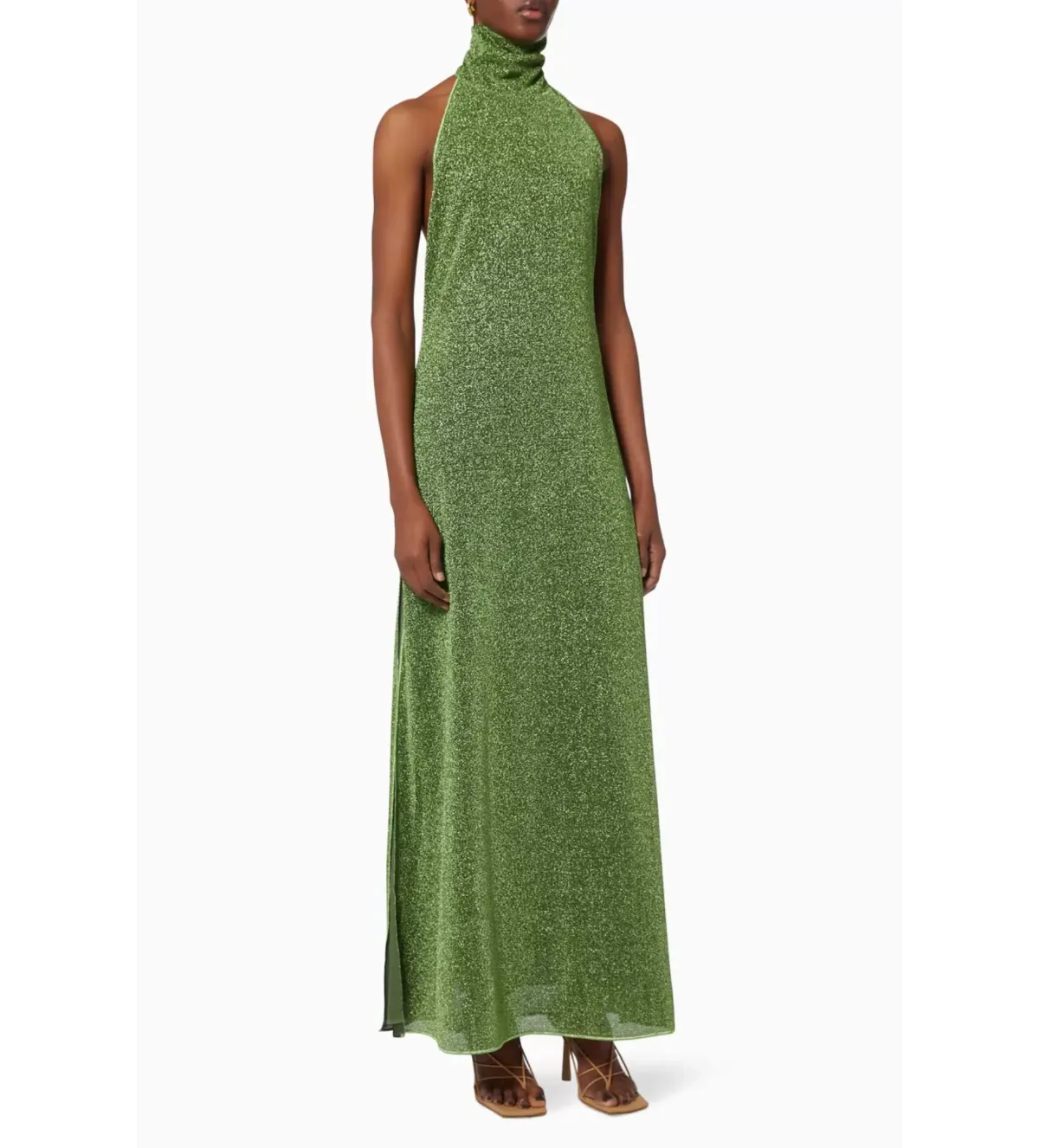 Oséree Lumiere Turtleneck Dress Green Size 14 - Image 1