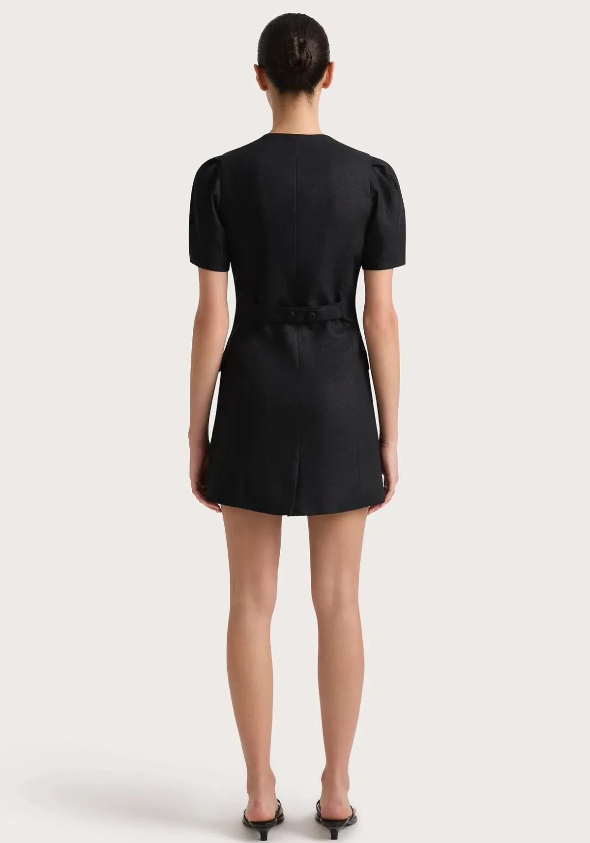 Faithfull the Brand Emma Mini Dress Black Size 10 - Image 2