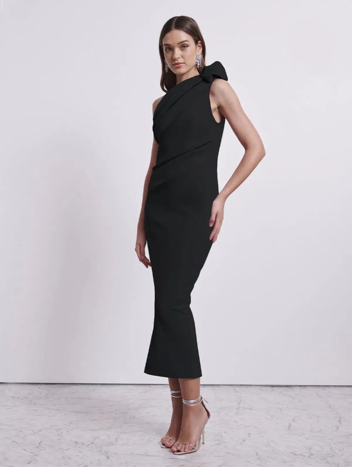 Rachel Gilbert Merida Midi Dress Black Size 4 (AU 14) for rent on The Volte - main image