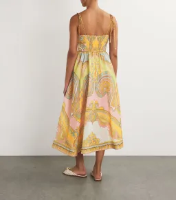 Zimmermann Maxine Picnic Midi Dress Gold Paisley Size 1 / AU 10 for rent on The Volte - image 2