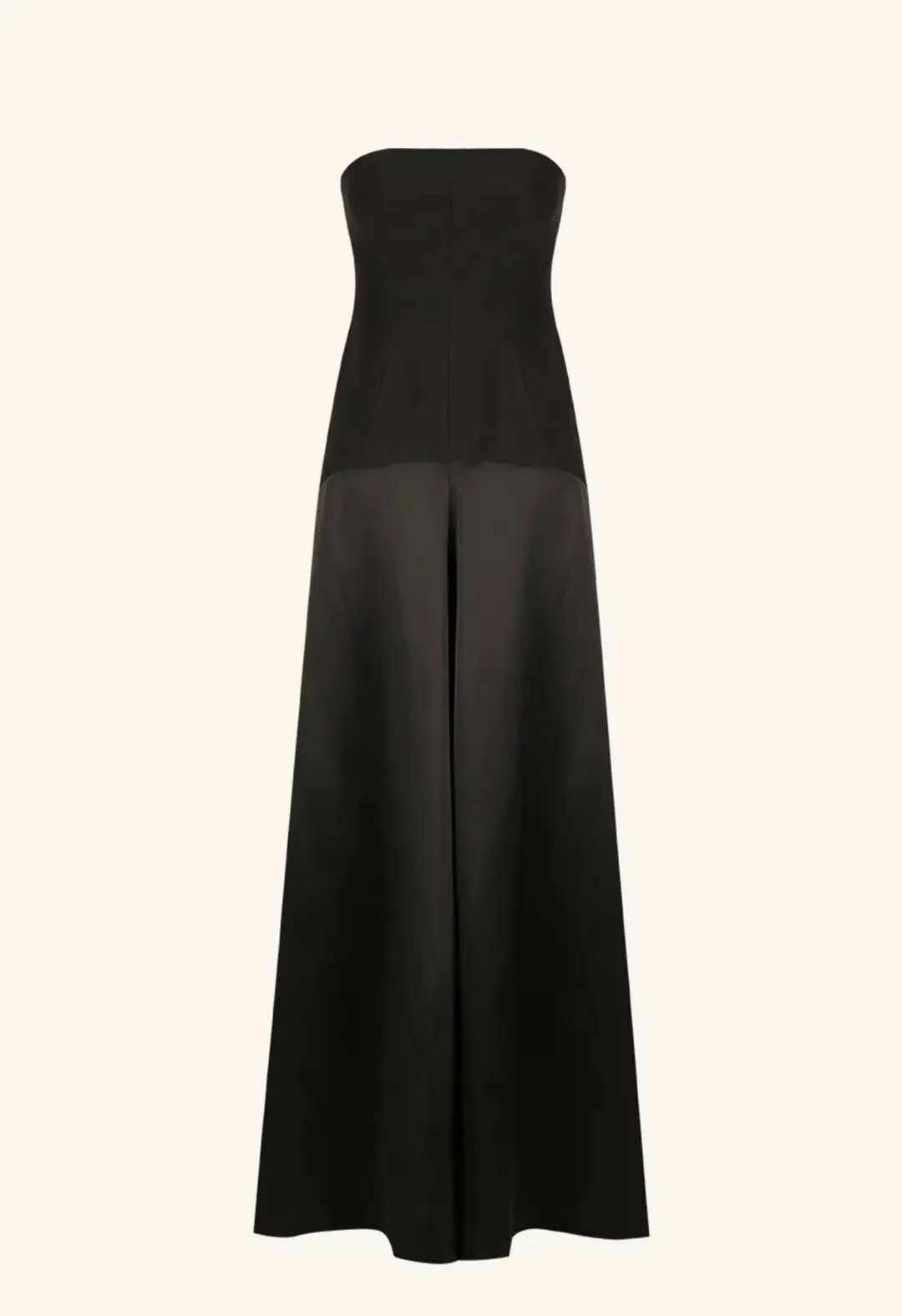 Shona Joy Adri Strapless Panelled Maxi Dress in Black Size 12 for rent on The Volte - main image
