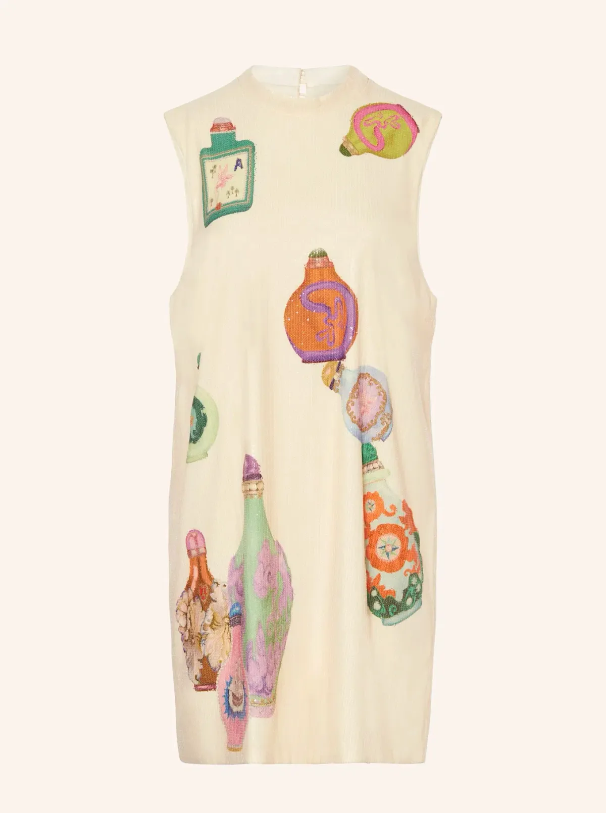 Alemais Chesca Mini Dress Cream Multi Size 8 - Image 5