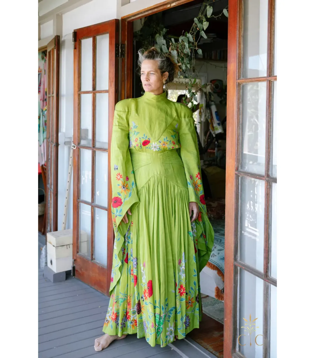 Alémais Agatha Corset Gown Green Size AU 14 for rent on The Volte - main image