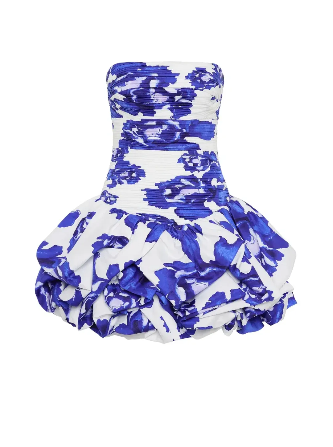 Aje Violette Bubble Hem Mini Dress in Boldly Blooming Cobalt Size AU 8 for rent on The Volte - main image