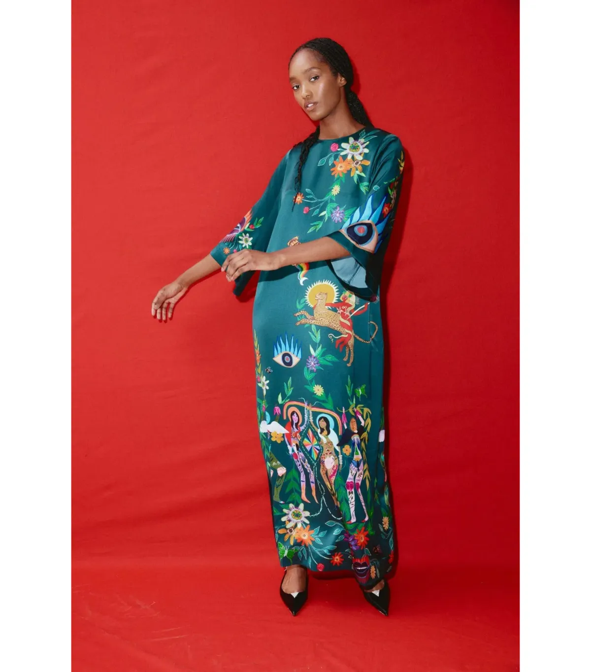 Alémais Agatha Midi Dress Green Size AU 12 for rent on The Volte - main image