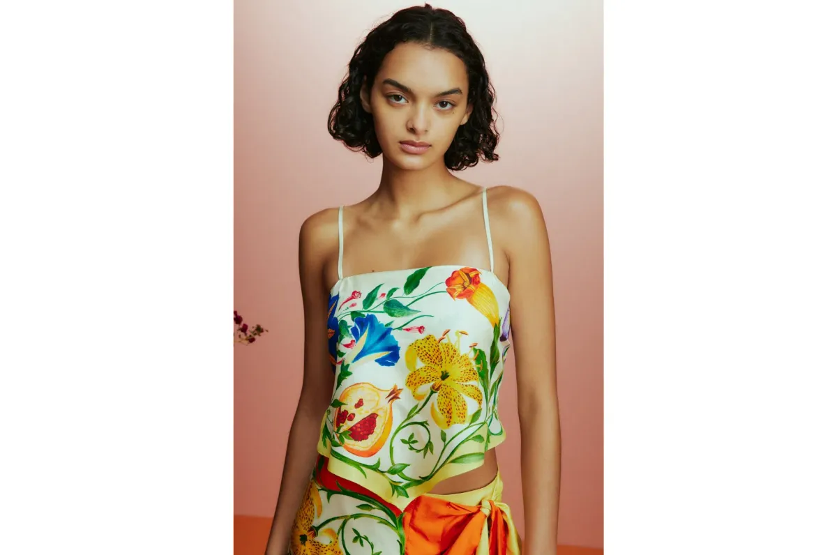 Alemais Flores Scarf Top and High Waisted Short Multi Size AU 10 - Image 3