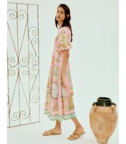 Alemais Monte Midi Dress Pink Size AU 10 for rent on The Volte - image 2