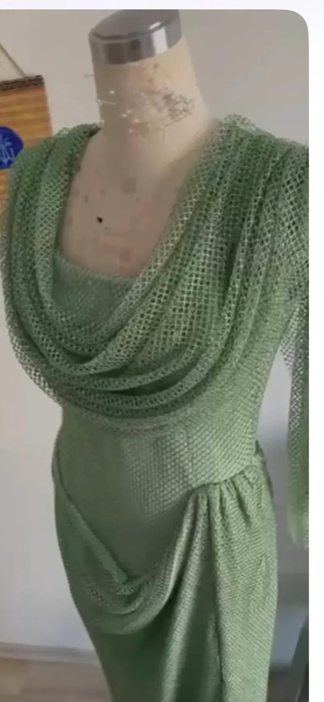 Atele Ankand Drape Neck Formal Dress Green Size 12 for rent on The Volte - main image