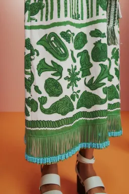 Alemais Lula Sleeveless Midi Dress Green Print Size 8 for rent on The Volte - image 3