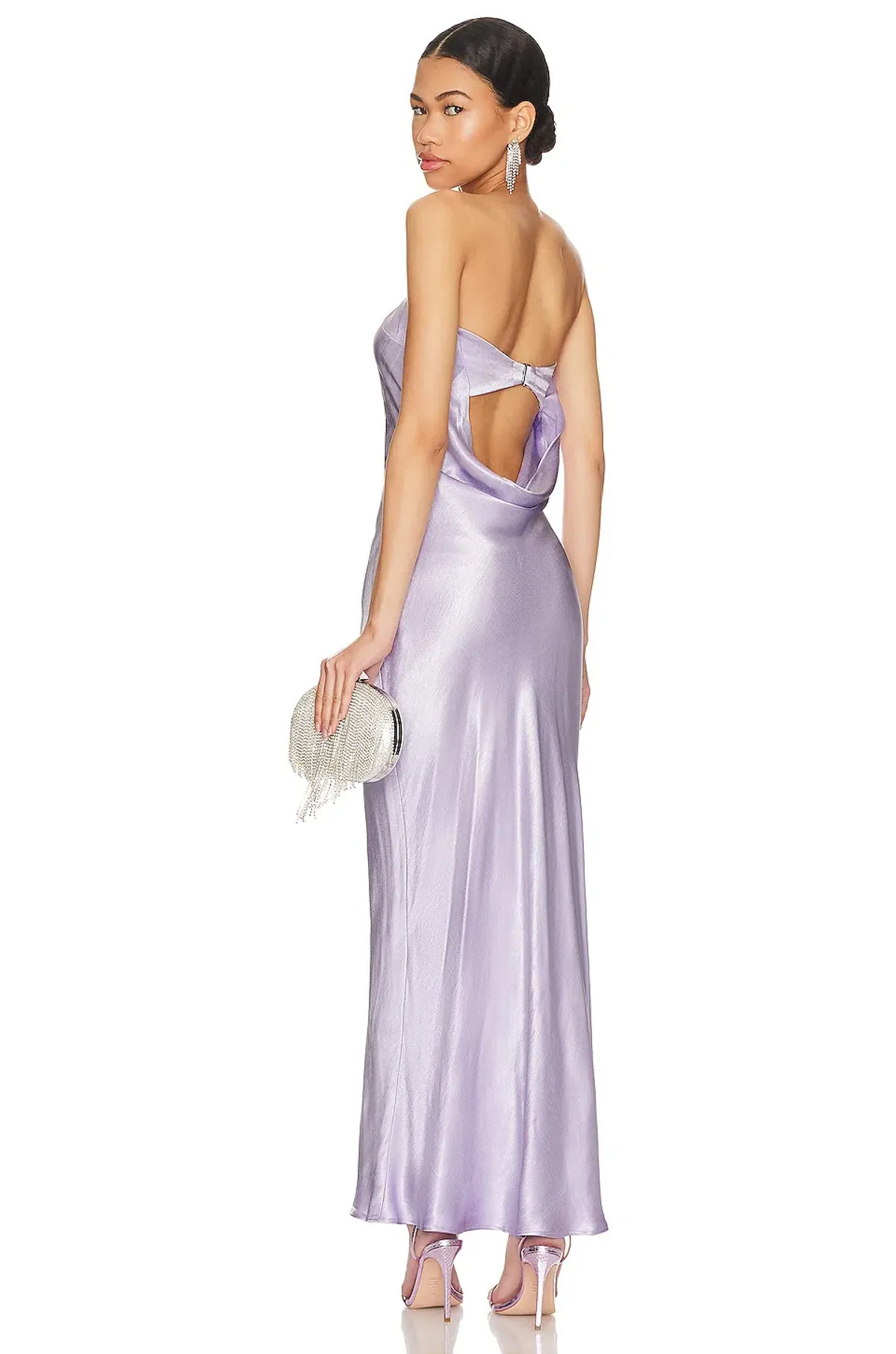 Bec and Bridge Moon Dance Strapless Dress Lilac Size 8 - Image 3