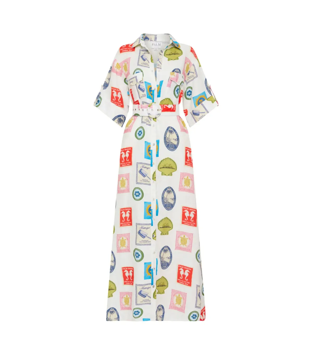 Palm Noosa Memento Dress in Holiday Stamp Size AU 12 - Image 5