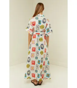 Palm Noosa Memento Dress in Holiday Stamp Size AU 12 for rent on The Volte - image 4