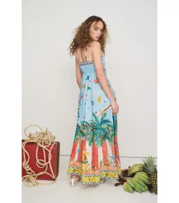 Alemais All Aboard Dress Blue Print Size AU 10 for rent on The Volte - image 3