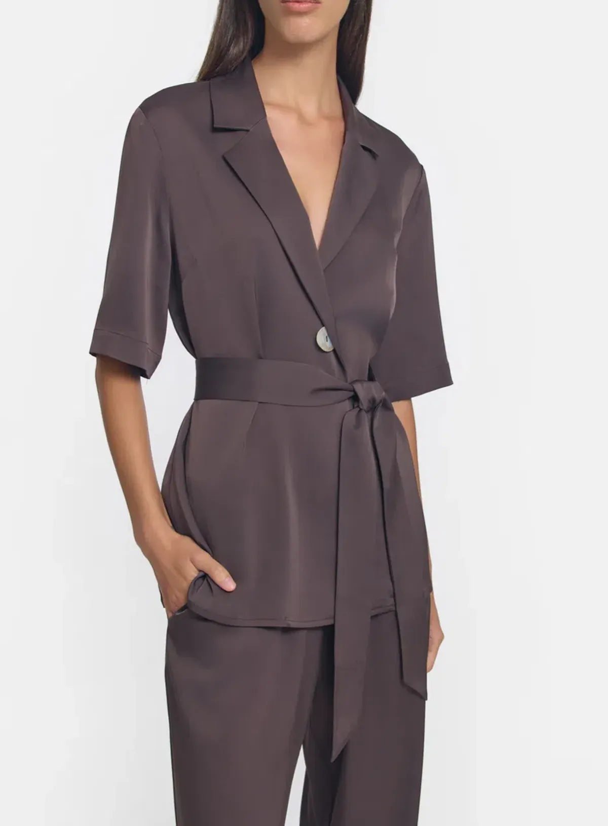 Viktoria and Woods Concert Shirt Size 1 and Pilot Pant Size 2 Set Chocolate - Image 4