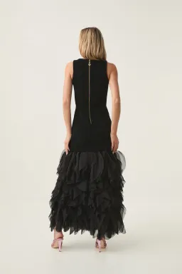 Aje Elations Knit Maxi Dress Black Size 10 for rent on The Volte - image 3