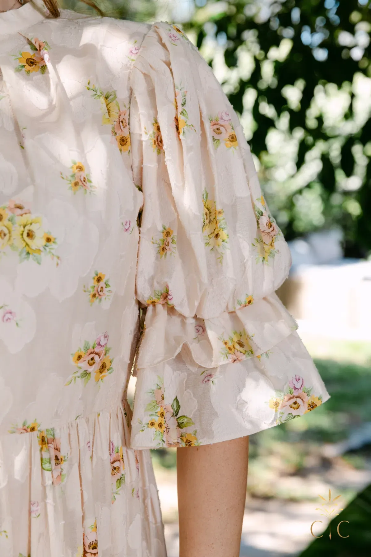 Alémais Clementine Puff Sleeve Midi Dress Size AU 12 - Image 4