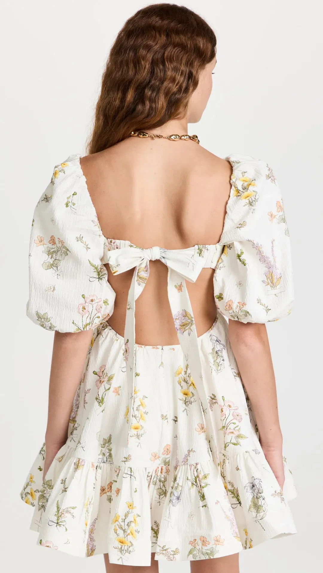 Zimmermann Jeannie Puff Sleeve Mini Dress Bouquet Floral Size 2 / AU 12 for rent on The Volte - main image