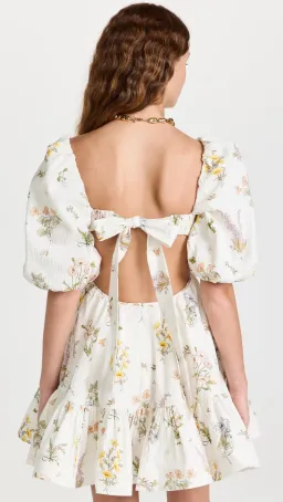 Zimmermann Jeannie Puff Sleeve Mini Dress Bouquet Floral Size 2 / AU 12 for rent on The Volte - image 2