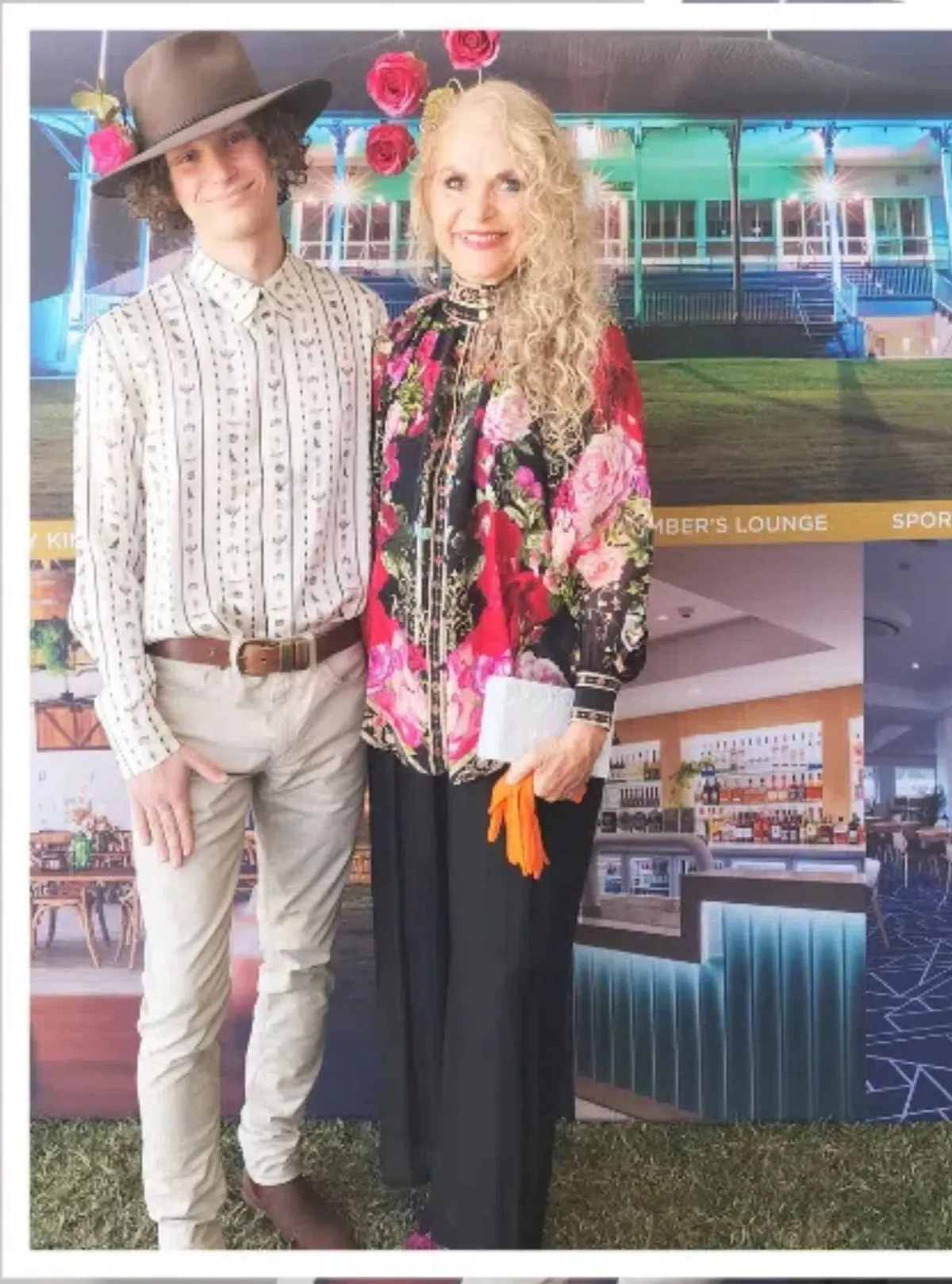 Sonlia Fashion Makayla Fascinator on Comb in Rose and Gold - Image 2