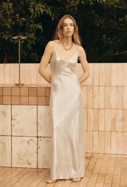 Manning Cartell High Voltage Slip Dress Nude Silver Size 8 for rent on The Volte - image 5