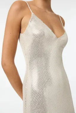 Manning Cartell High Voltage Slip Dress Nude Silver Size 8 for rent on The Volte - image 4