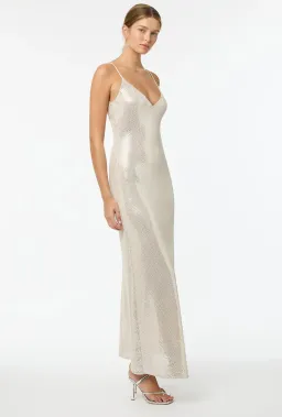 Manning Cartell High Voltage Slip Dress Nude Silver Size 8 for rent on The Volte - image 2