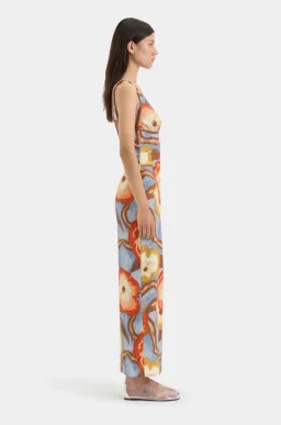 Sir The Label Avery V Neck Midi Dress in Multi Floral Size 4 / AU 14 for rent on The Volte - image 3