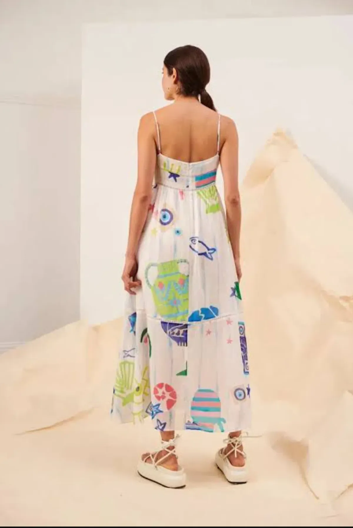 Kate Ford Pella Ladder Bustier Midi Dress in Pallas Size 2 / AU 10 - Image 4