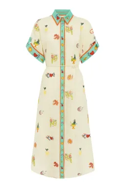 ALEMAIS HOLIDAY GO-TO EMBROIDERED SHIRTDRESS SIZE 10 for rent on The Volte - image 1