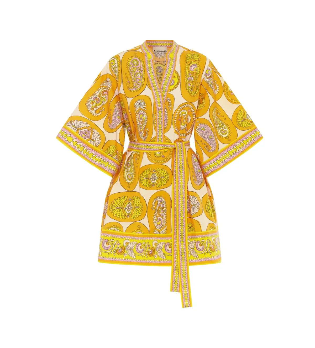 Alémais Diana Mini Dress Yellow Size AU 16 - Image 4