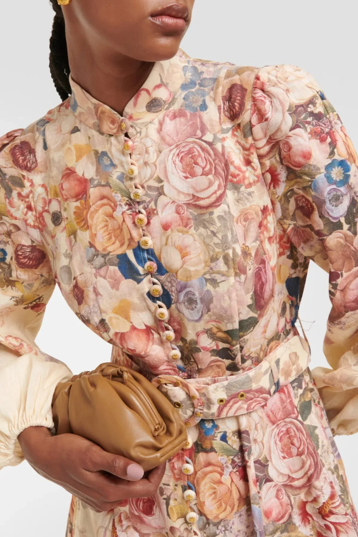 Zimmermann Luminosity Buttoned Midi Dress Floral Size 2 / Au 12 - Image 2